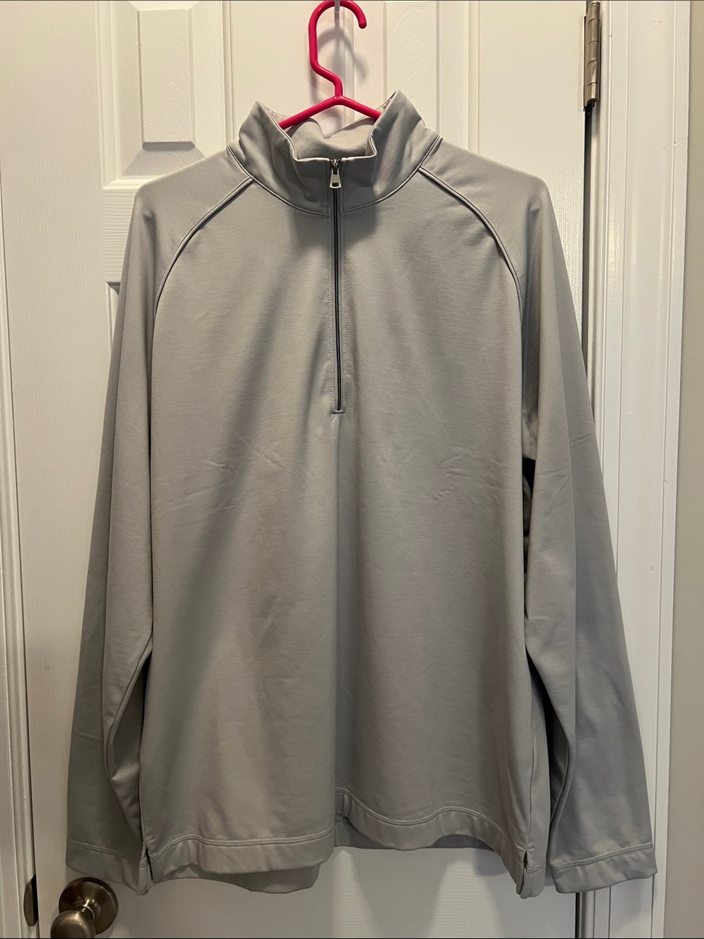 Greg Norman Collection Men's Light Gray Performance Quarter-Zip Pullover